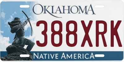 OK license plate 388XRK
