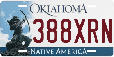 OK license plate 388XRN