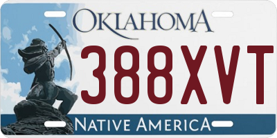 OK license plate 388XVT