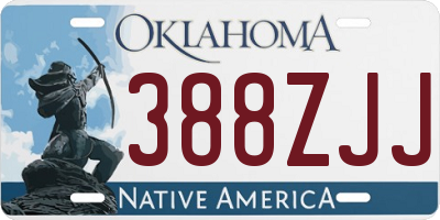OK license plate 388ZJJ