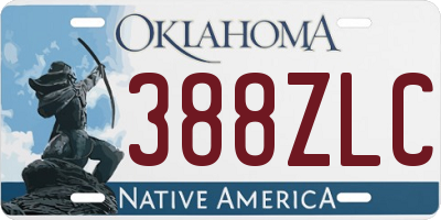 OK license plate 388ZLC