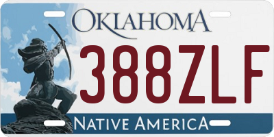 OK license plate 388ZLF