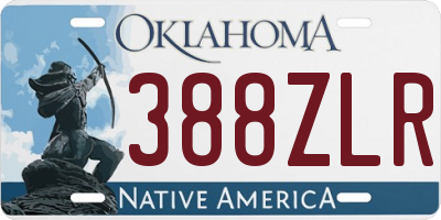 OK license plate 388ZLR