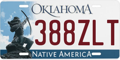 OK license plate 388ZLT