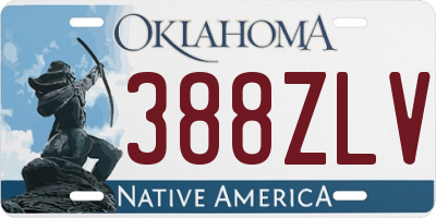 OK license plate 388ZLV
