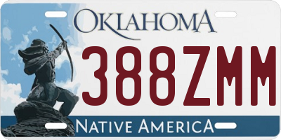 OK license plate 388ZMM