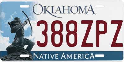 OK license plate 388ZPZ