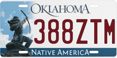 OK license plate 388ZTM