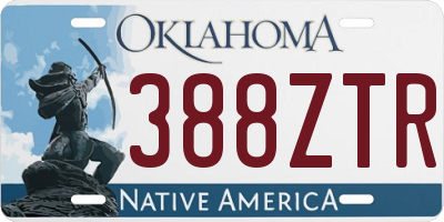 OK license plate 388ZTR