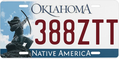 OK license plate 388ZTT