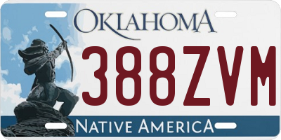 OK license plate 388ZVM