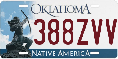 OK license plate 388ZVV