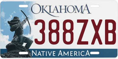 OK license plate 388ZXB