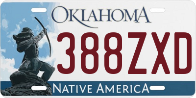 OK license plate 388ZXD