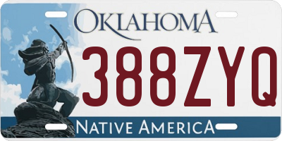 OK license plate 388ZYQ