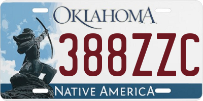 OK license plate 388ZZC