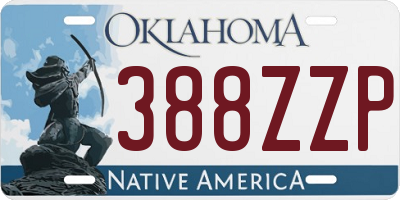 OK license plate 388ZZP