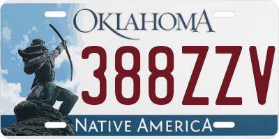 OK license plate 388ZZV