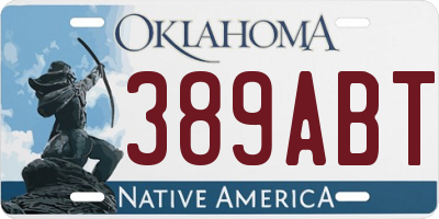 OK license plate 389ABT