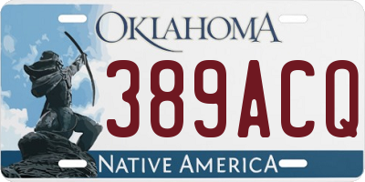 OK license plate 389ACQ