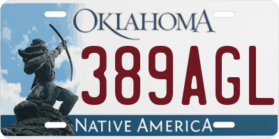 OK license plate 389AGL