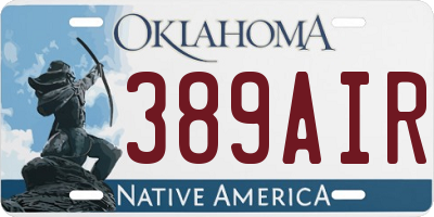 OK license plate 389AIR