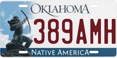 OK license plate 389AMH