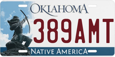 OK license plate 389AMT