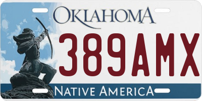 OK license plate 389AMX