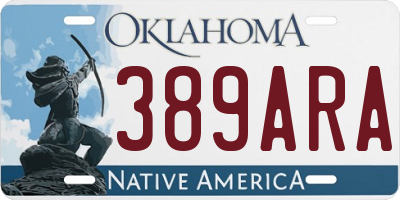 OK license plate 389ARA
