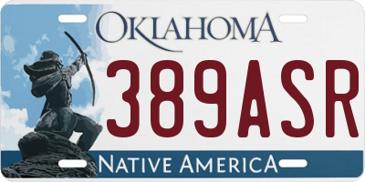 OK license plate 389ASR