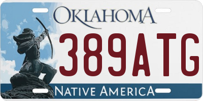 OK license plate 389ATG