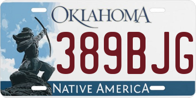 OK license plate 389BJG