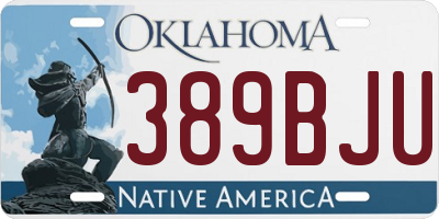 OK license plate 389BJU