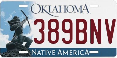 OK license plate 389BNV