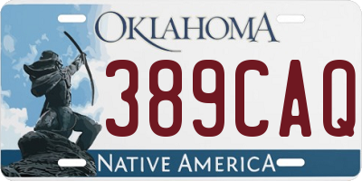 OK license plate 389CAQ
