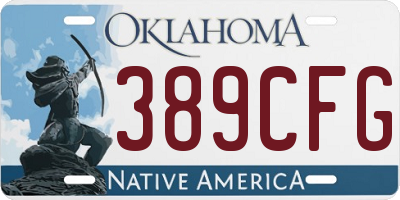 OK license plate 389CFG