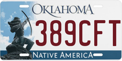 OK license plate 389CFT