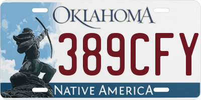 OK license plate 389CFY