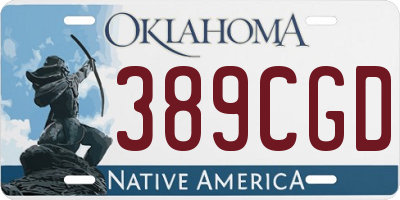 OK license plate 389CGD