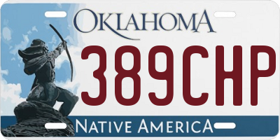 OK license plate 389CHP