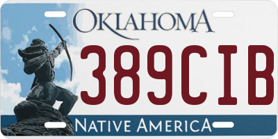 OK license plate 389CIB