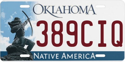 OK license plate 389CIQ