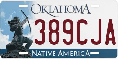 OK license plate 389CJA