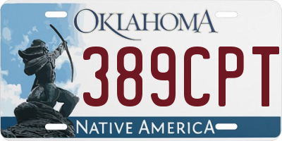 OK license plate 389CPT