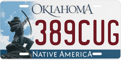OK license plate 389CUG