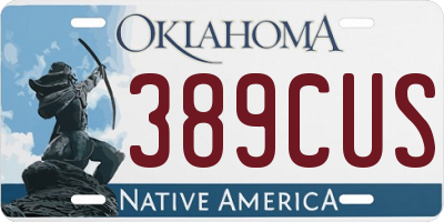 OK license plate 389CUS