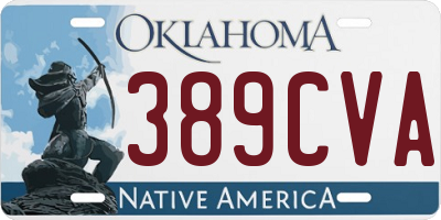 OK license plate 389CVA