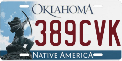OK license plate 389CVK