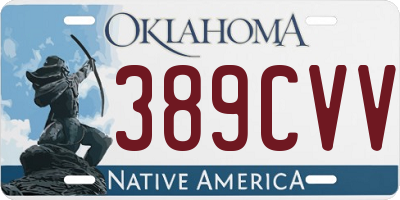 OK license plate 389CVV